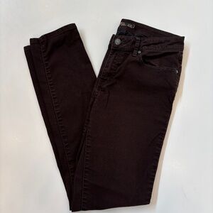 Prana Kayla Standard Fit Mid-rise Jean, Dark Brown Peppercorn, Size 8/29